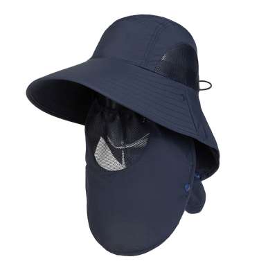 JAKIJAYI brand custom logo summer outdoor sun hat fishing bucket hat with face shield